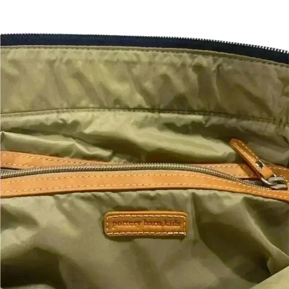 PotteryBarn corduroy navy blue monogrammed, diaper bag - Picture 6 of 6